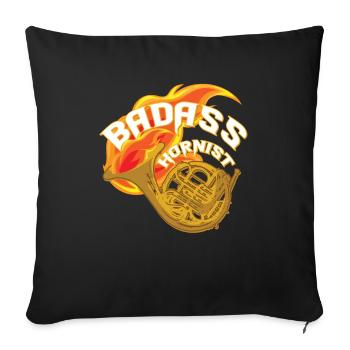 Mauvaise conception hornistique pour - Housse de coussin décorative 45 x 45 cm - noir - Devant