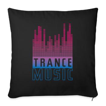 Synthesizer design for trance music fans - Sofa pillowcase 17,3'' x 17,3'' (45 x 45 cm) - black - Front