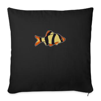 Tiger Barb Aquarium Design for Fishing - Sofa pillowcase 17,3'' x 17,3'' (45 x 45 cm) - black - Front