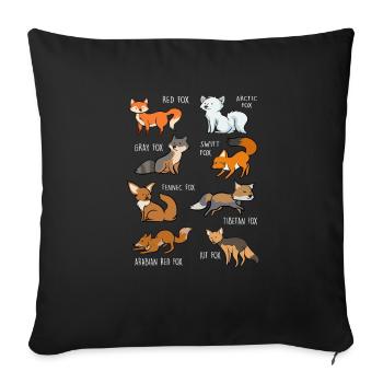 Tous les Fuchsspezes Design pour les amateurs de gibier - Housse de coussin décorative 45 x 45 cm - noir - Devant
