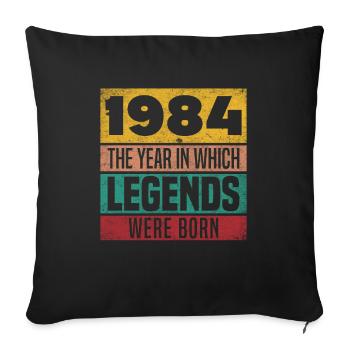 1984 - The year in which legends were born - Housse de coussin décorative 45 x 45 cm - noir - Devant