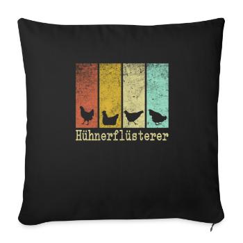 Chicken Whisperer - Chicken Design - Sofa pillowcase 17,3'' x 17,3'' (45 x 45 cm) - black - Front