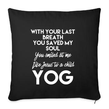 George Yog Michael Jesus T-shirt - Sofa pillowcase 17,3'' x 17,3'' (45 x 45 cm) - black - Front