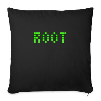 Root - Linux Design - Administrateur - Housse de coussin décorative 45 x 45 cm - noir - Devant