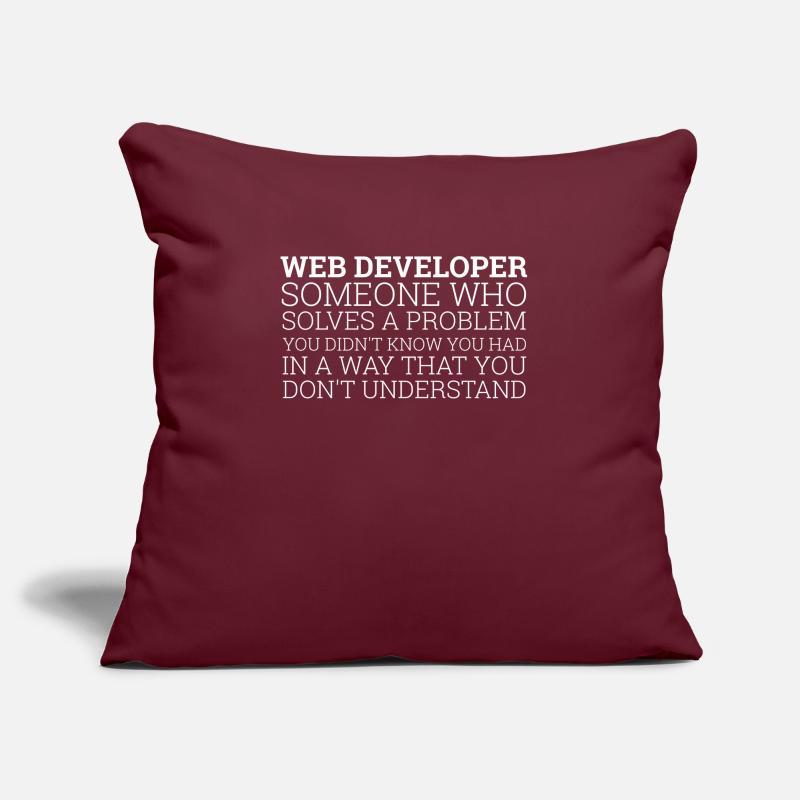"Web Developer Solve Problems | Webentwickler" Sofakissenbezug 45 x 45 cm