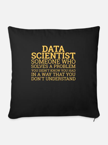 "Data Scientist Solve Problems | Data Scientist" - Sofakissenbezug 45 x 45 cm - Schwarz