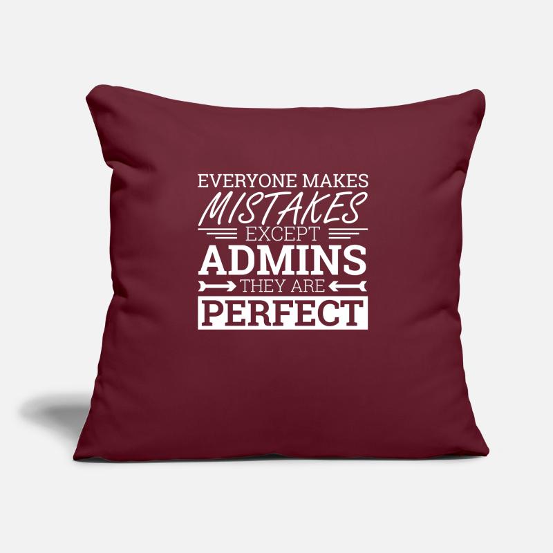"Admin parfait | Admin" Housse de coussin décorative 45 x 45 cm