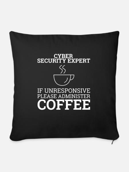 "Cyber Security Expert Coffee | Hacker" - Sofakissenbezug 45 x 45 cm - Schwarz