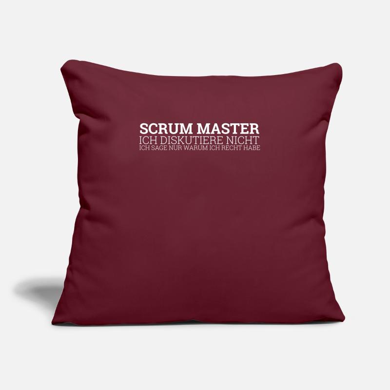 "Scrum Master Diskutiere | "Scrum Master"" Sofakissenbezug 45 x 45 cm