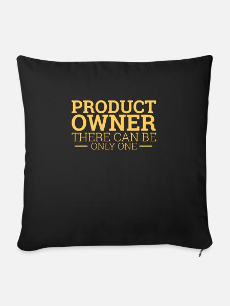 "Product Owner Scrum | "Scrum Master"" - Sofakissenbezug 45 x 45 cm - Schwarz