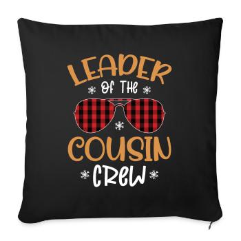 Chef de la tenue familiale Cousin Crew - Housse de coussin décorative 45 x 45 cm - noir - Devant