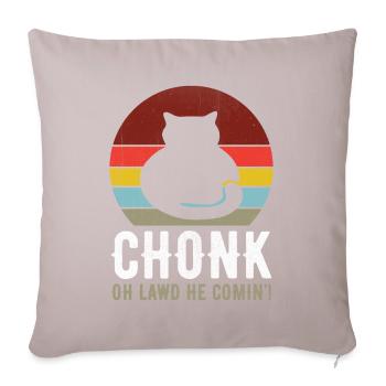 Chonk Cat Drôle Chat Mème Chat Papa Chat Maman - Housse de coussin décorative 45 x 45 cm - taupe clair - Devant