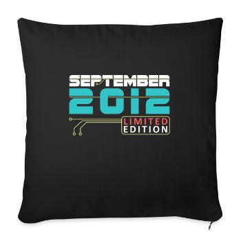 September 2012 - Birthday in September - Sofa pillowcase 17,3'' x 17,3'' (45 x 45 cm) - black - Front