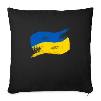Ukraine Flagge - Sofakissenbezug 45 x 45 cm - Schwarz - Vorne