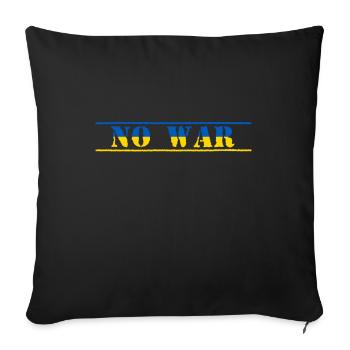 Pas de guerre - Pas de guerre - Pour la paix - Housse de coussin décorative 45 x 45 cm - noir - Devant