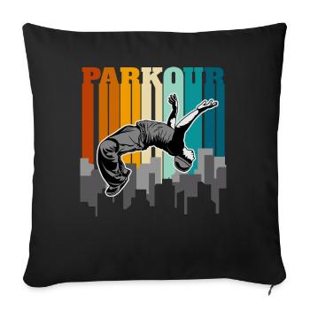 Parkour Urbain - Housse de coussin décorative 45 x 45 cm - noir - Devant