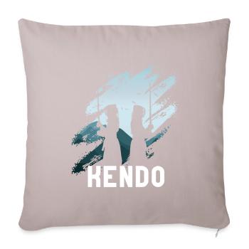 Kendo Samurai Japanese Warrior Katana Fighter - Sofa pillowcase 17,3'' x 17,3'' (45 x 45 cm) - light taupe - Front