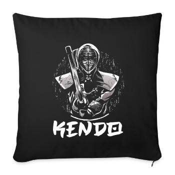 Kendo Samurai Japanese Katana Warrior Fighter - Sofa pillowcase 17,3'' x 17,3'' (45 x 45 cm) - black - Front
