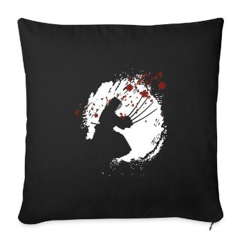 Kendo Japanese Warrior Samurai Katana Fighter - Sofa pillowcase 17,3'' x 17,3'' (45 x 45 cm) - black - Front