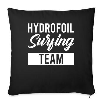 Hydrofoil Surfing Team - Wingfoil Surf - Sofa pillowcase 17,3'' x 17,3'' (45 x 45 cm) - black - Front