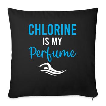 Water Polo - Chlorine Is My Perfume - Watersport - Sofa pillowcase 17,3'' x 17,3'' (45 x 45 cm) - black - Front