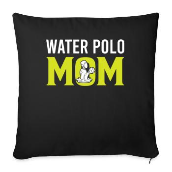 Watersport - Water Polo Mom - Sofa pillowcase 17,3'' x 17,3'' (45 x 45 cm) - black - Front