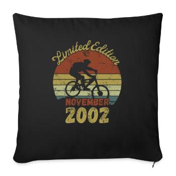 Birthday Bike Bike Novermber 2002 - Sofa pillowcase 17,3'' x 17,3'' (45 x 45 cm) - black - Front