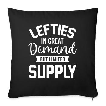 Lefty - Gauchers en forte demande mais offre limitée - Housse de coussin décorative 45 x 45 cm - noir - Devant