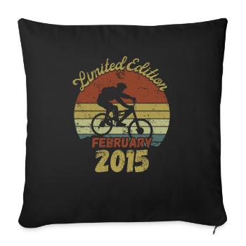 Birthday Bike Bike February 2015 - Sofa pillowcase 17,3'' x 17,3'' (45 x 45 cm) - black - Front