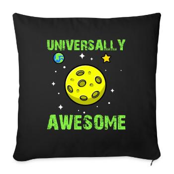 Space Planet Astronomy - Universally Awesome - Sofa pillowcase 17,3'' x 17,3'' (45 x 45 cm) - black - Front
