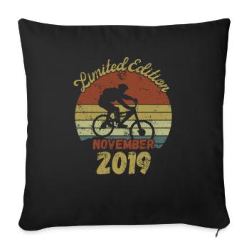 Birthday Bike Bike Novermber 2019 - Sofa pillowcase 17,3'' x 17,3'' (45 x 45 cm) - black - Front