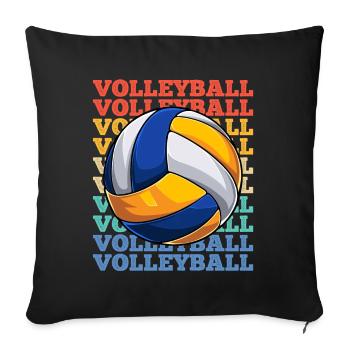 Volleyball Colorful - Sofa pillowcase 17,3'' x 17,3'' (45 x 45 cm) - black - Front