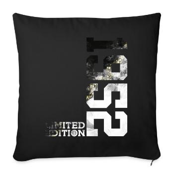 74TH BIRTHDAY LIMITED EDITION 1952 - Sofa pillowcase 17,3'' x 17,3'' (45 x 45 cm) - black - Front