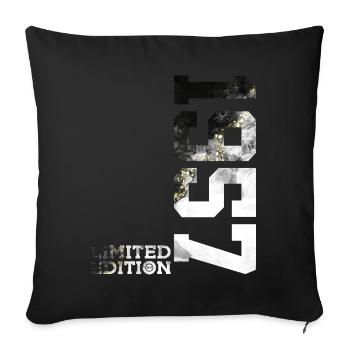 69E ANNIVERSAIRE ÉDITION LIMITÉE 1957 - Housse de coussin décorative 45 x 45 cm - noir - Devant