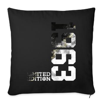 63RD BIRTHDAY LIMITED EDITION 1963 - Sofa pillowcase 17,3'' x 17,3'' (45 x 45 cm) - black - Front