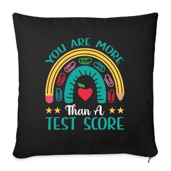 Test Day Kids - Vous êtes plus qu’un test - Housse de coussin décorative 45 x 45 cm - noir - Devant