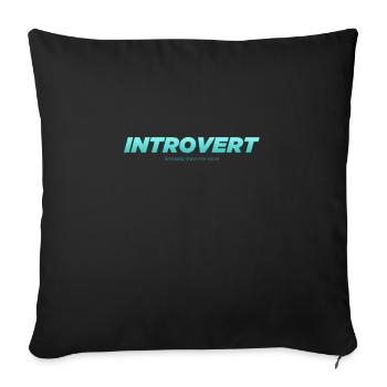 Alleinstehendes Introvertiertes Design für - Sofakissenbezug 45 x 45 cm - Schwarz - Vorne
