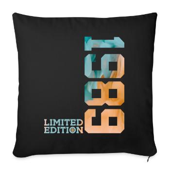 37TH BIRTHDAY LIMITED EDITION 1989 - Sofa pillowcase 17,3'' x 17,3'' (45 x 45 cm) - black - Front