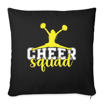 Cheerleading Saying Slogan - Cheer Squad - Sofa pillowcase 17,3'' x 17,3'' (45 x 45 cm) - black - Front