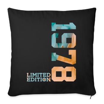 48E ANNIVERSAIRE ÉDITION LIMITÉE 1978 - Housse de coussin décorative 45 x 45 cm - noir - Devant