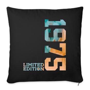 51ST BIRTHDAY LIMITED EDITION 1975 - Sofa pillowcase 17,3'' x 17,3'' (45 x 45 cm) - black - Front