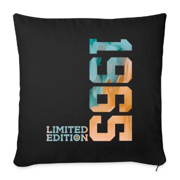 61ST BIRTHDAY LIMITED EDITION 1965 - Sofa pillowcase 17,3'' x 17,3'' (45 x 45 cm) - black - Front
