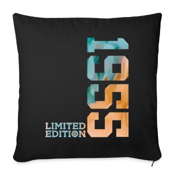 71E ANNIVERSAIRE ÉDITION LIMITÉE 1955 - Housse de coussin décorative 45 x 45 cm - noir - Devant