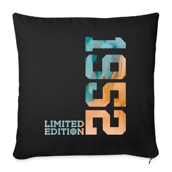 74TH BIRTHDAY LIMITED EDITION 1952 - Sofa pillowcase 17,3'' x 17,3'' (45 x 45 cm) - black - Front