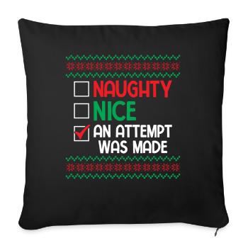 Nice Naughty une tentative a été faite jeu de mots en disant Ugly C - Housse de coussin décorative 45 x 45 cm - noir - Devant