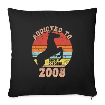 Birthday Horse Riding October 2008 - Sofa pillowcase 17,3'' x 17,3'' (45 x 45 cm) - black - Front