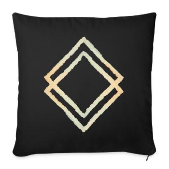 Boucle géographique - Housse de coussin décorative 45 x 45 cm - noir - Devant