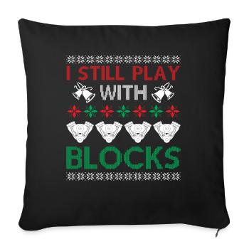 Engine Car Tuning Ugly Christmas - I Still Play Wi - Sofa pillowcase 17,3'' x 17,3'' (45 x 45 cm) - black - Front