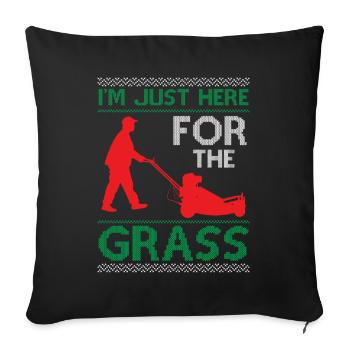 Tonte de Noël moche - Je suis juste là pour le gras - Housse de coussin décorative 45 x 45 cm - noir - Devant