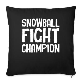 Snowball Fight - Snowball Fight Champion - Housse de coussin décorative 45 x 45 cm - noir - Devant